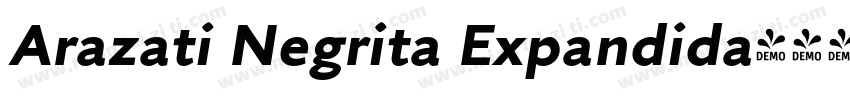 Arazati Negrita Expandida字体转换